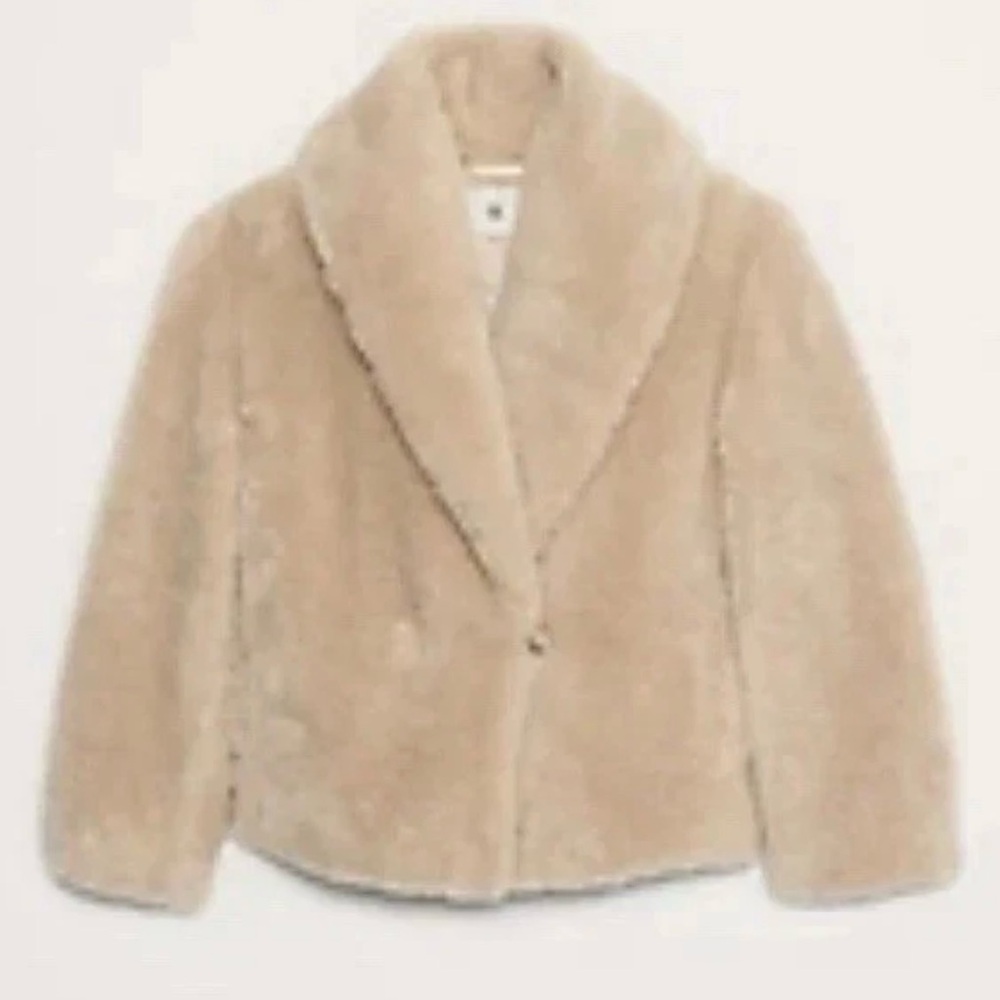 Banana Republic Sherpa Jacket Cream/Off White Fully Lined NWT